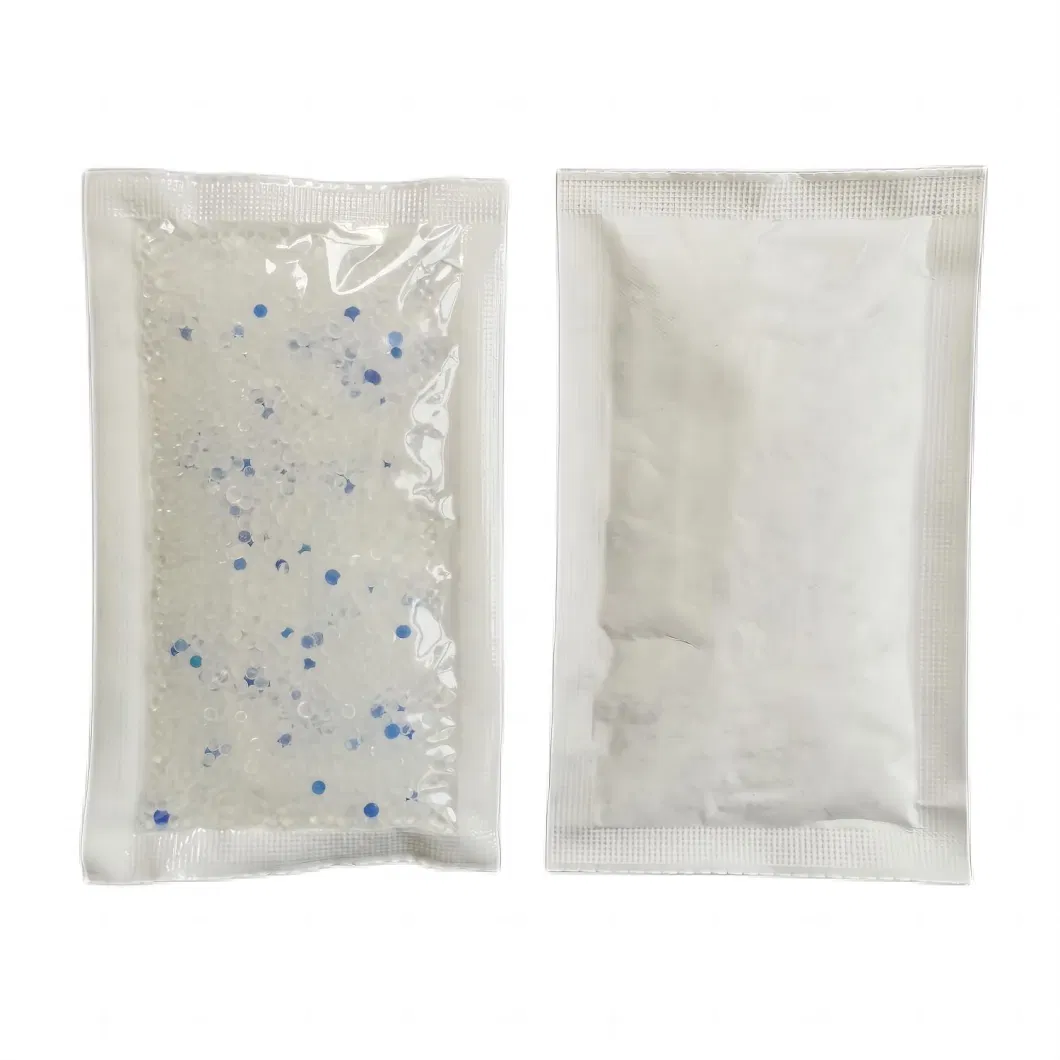 95% White Mixed with 5% Color-Changing Silica Gel Desiccants in 4-Side Seal Bag (customized size)