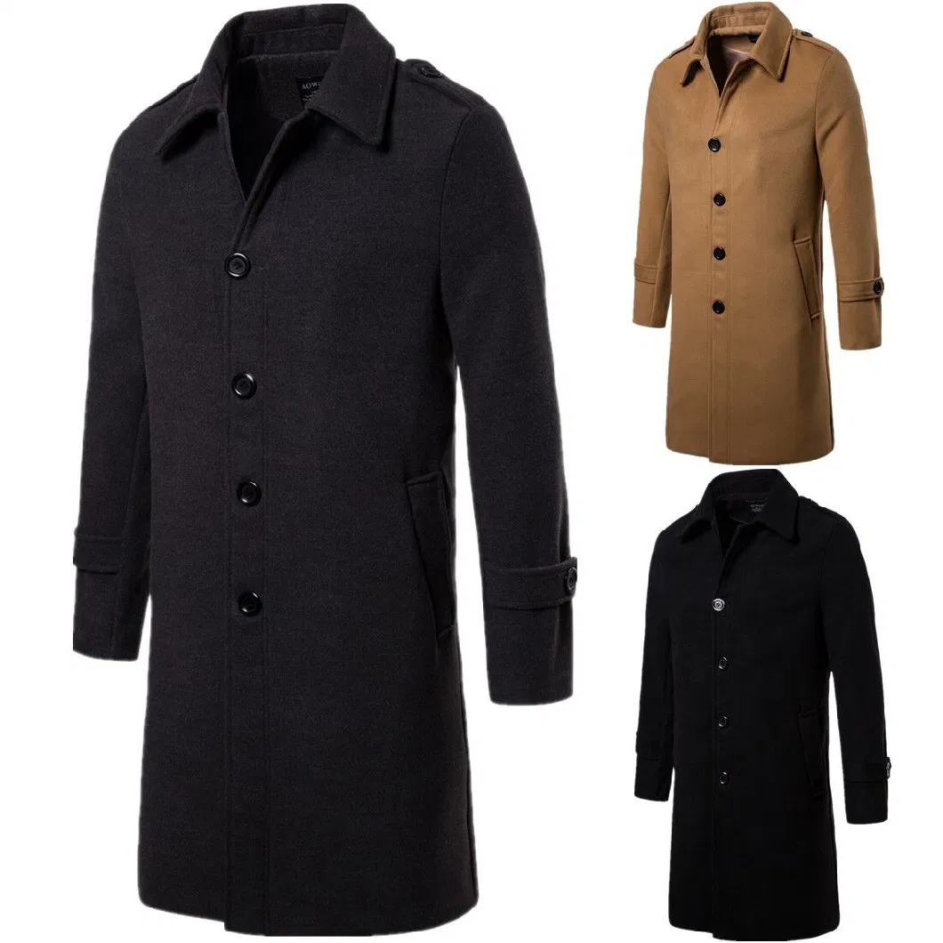 Men Overcoat Customized Woolen Wool Cashmere Handmade Overcoats Winter Coat