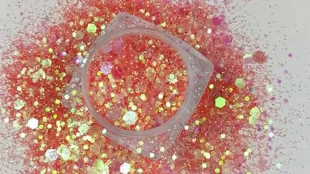 24 цвета, 20 мл, мелкие и массивные смешанные смоляные блестки