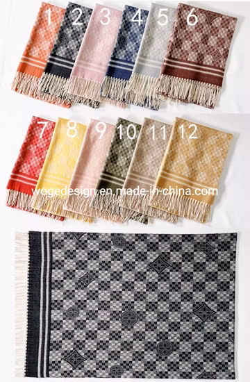 Yiwu Woge Prime Поставщик Массовая продукция кашемировый шарф с запахом Зимние аксессуары для шеи